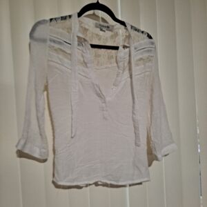 Elegant White Lace Women's Top